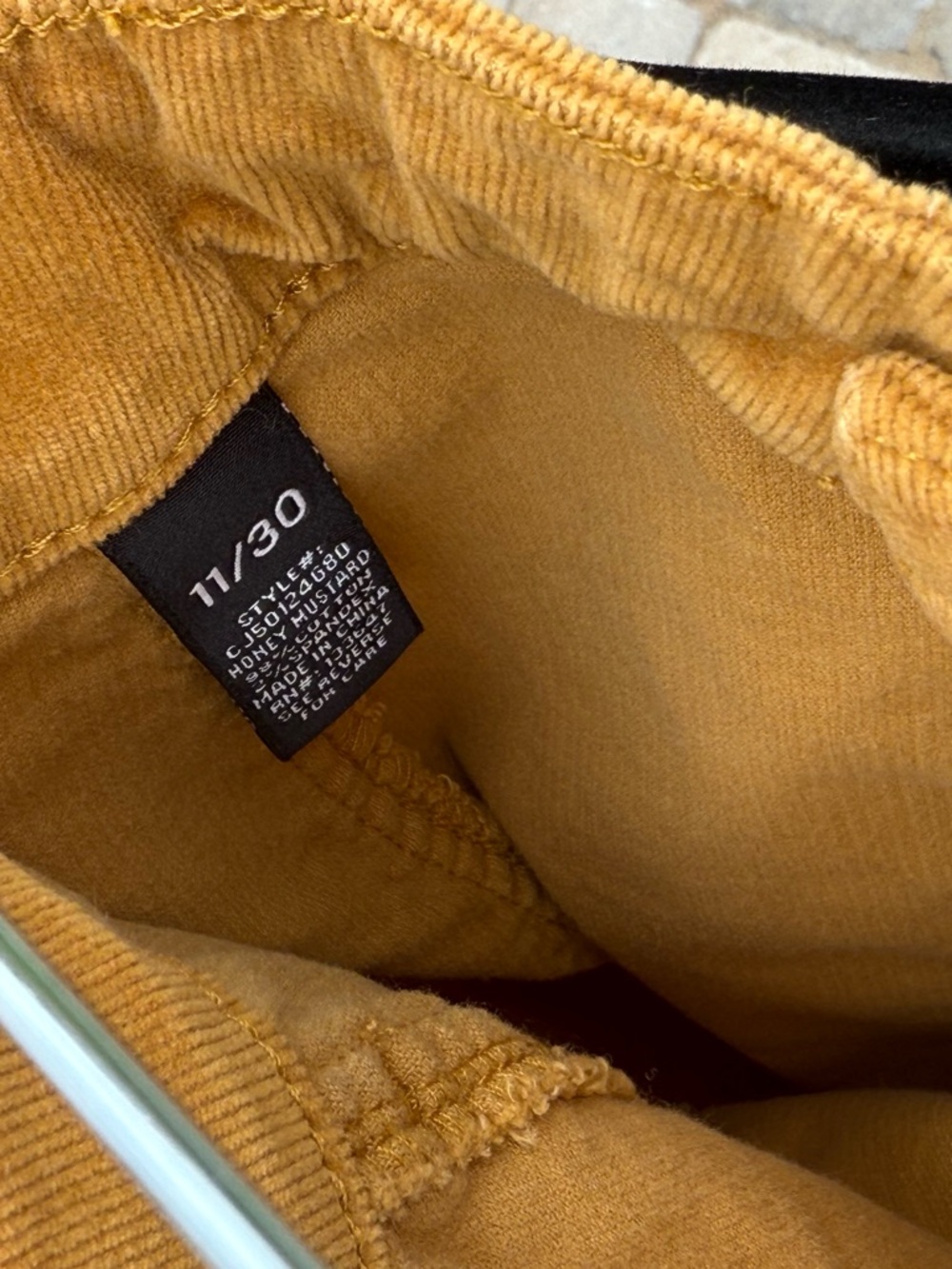 Celebrity Pink Mustard Corduroy Button-Front Skirt - Picture 4 of 4